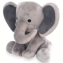 🐘✨ Fluffy Gray Elephant – Handcrafted with Love ✨🐘